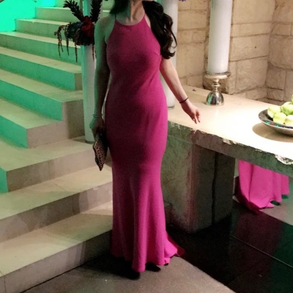 Calvin Klein Hot Pink Full Length Gown - Picture 1 of 4